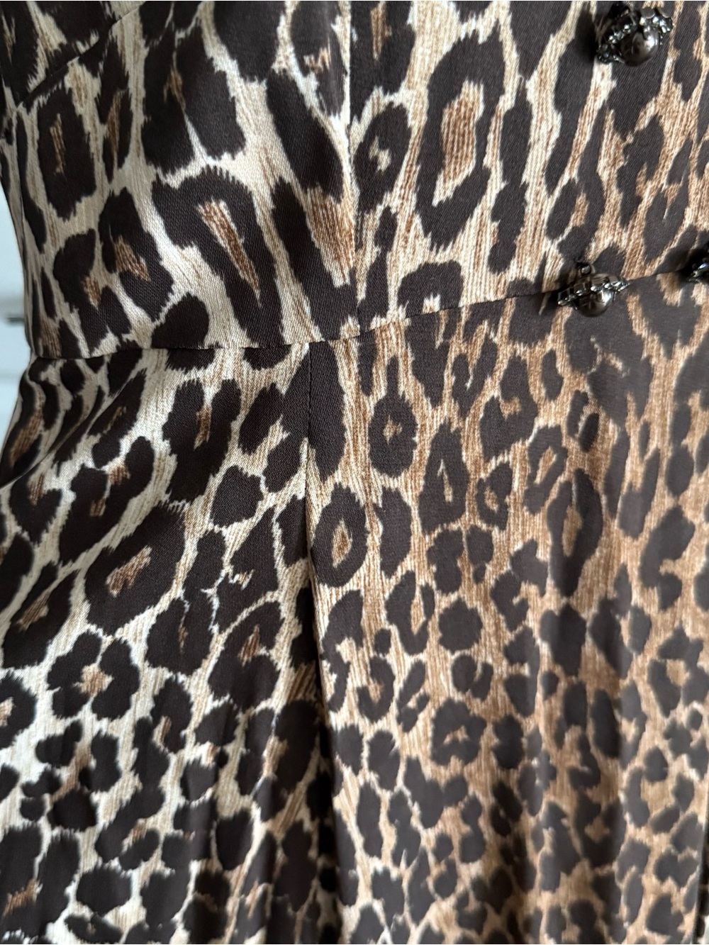 Dolce & Gabbana Leopard Print A-line Shift Dress with Silk Lining Size IT 44 - Picture 3 of 11